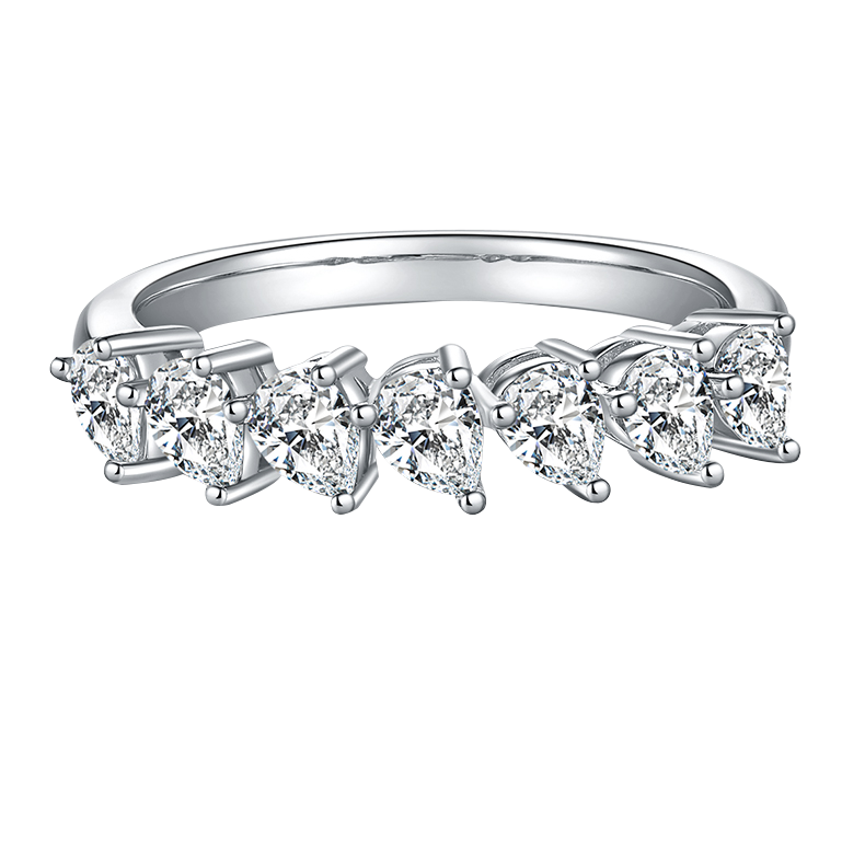 18K Gold Pear Shape Lab Diamond Anniversary Band (2.1 Ct. Tw.)