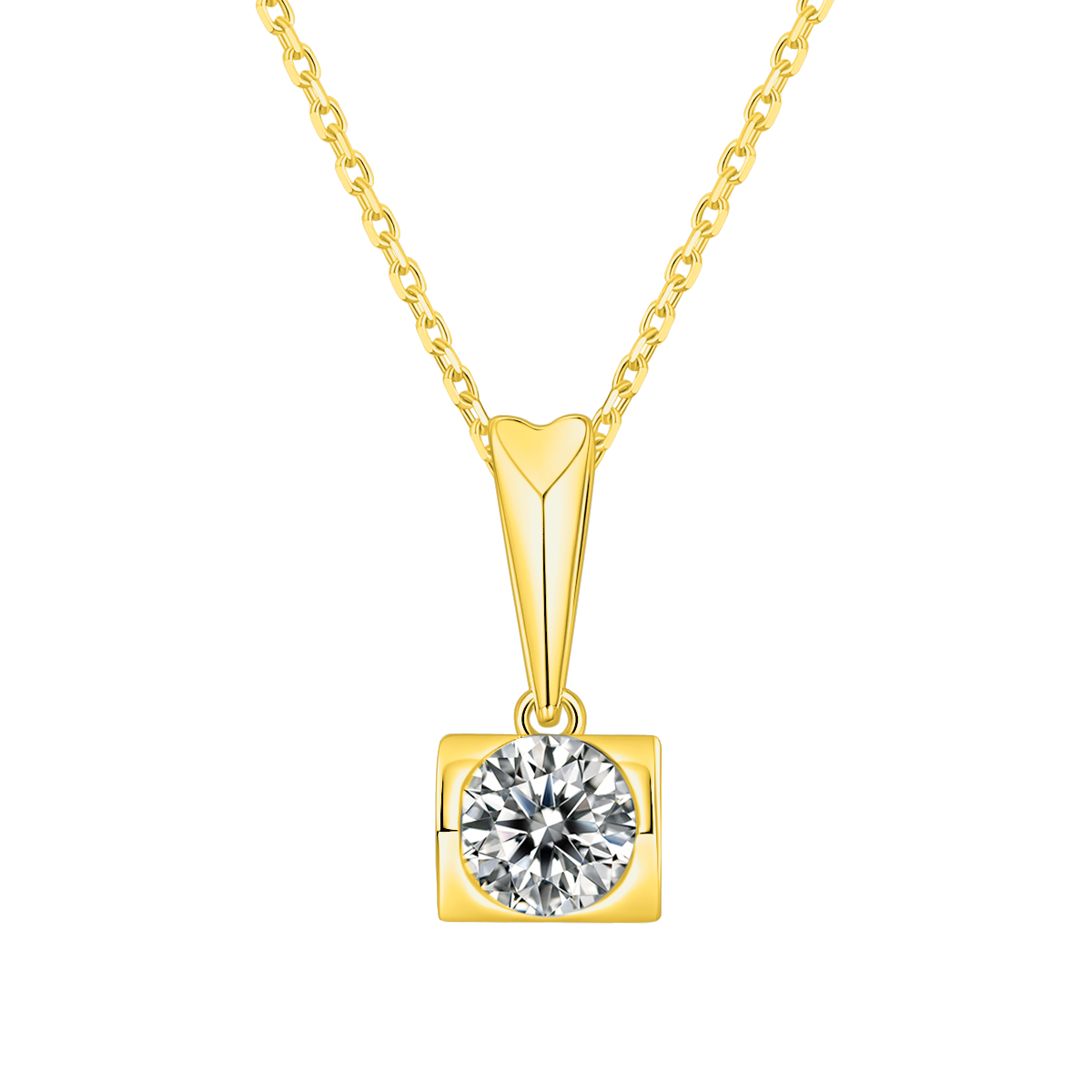 Angel Kiss Round Lab Grown Diamond Necklace