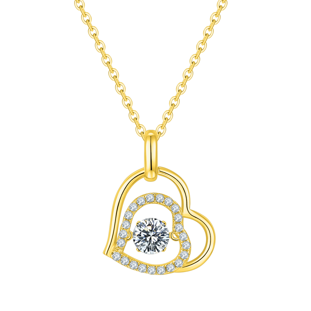 Beating Heart Pendant Lab Grows Diamond Necklace