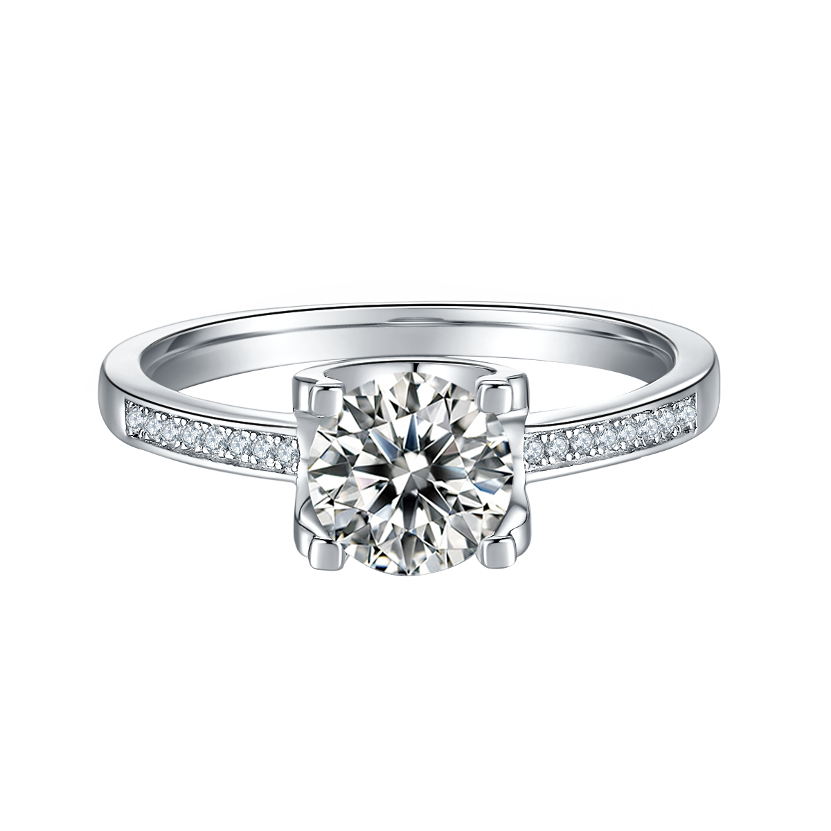 Lab-Grown Diamond Classic Bull head Solitaire Engagement Ring