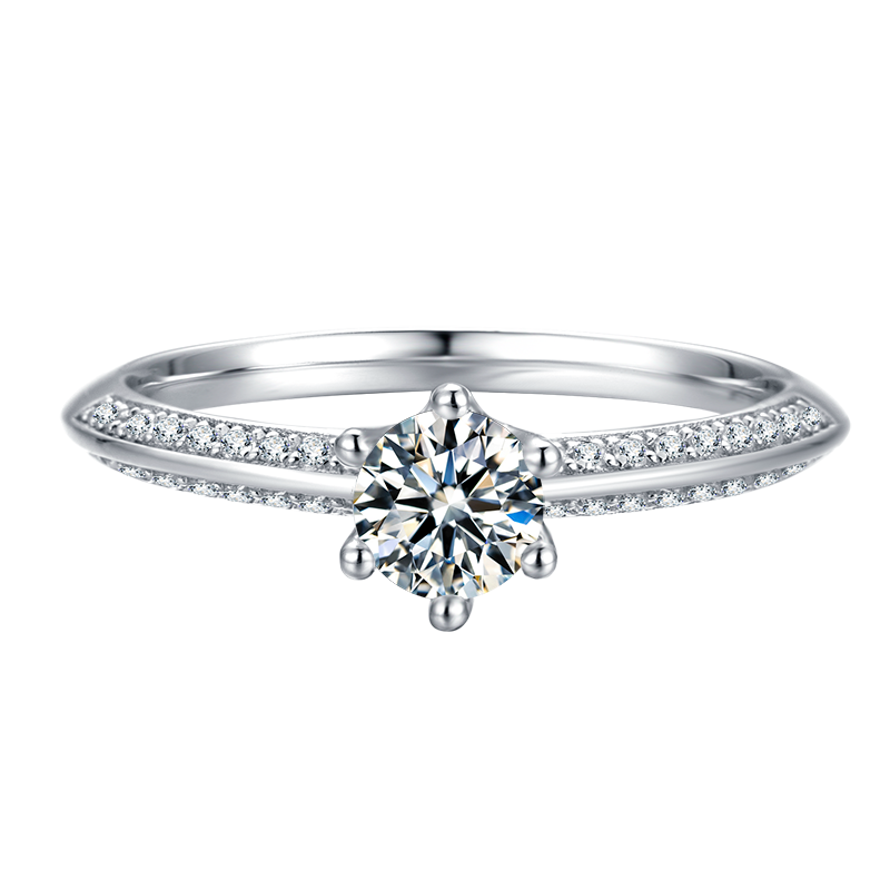 Classic Six Prong Round Lab Diamond Vintage Ring