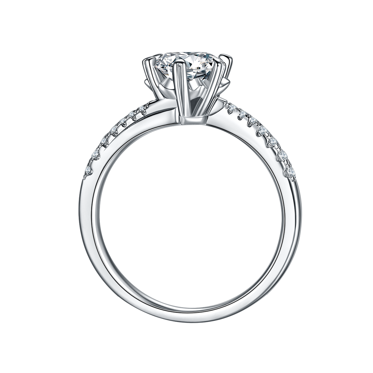 Six Prong Round Lab Diamond Engagement Ring – Vow Series 3