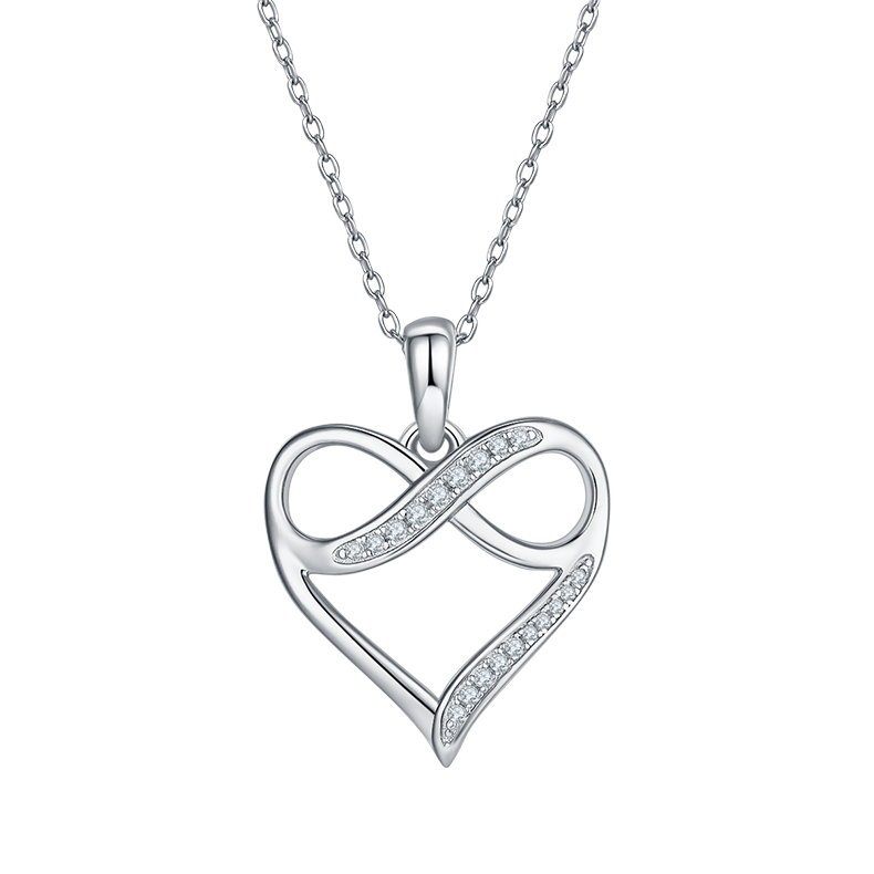 Diamond Heart Pendant Necklace-love series1