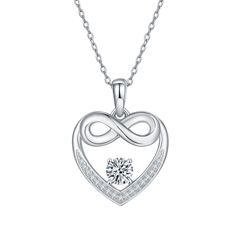 Diamond Heart Pendant Necklace-Love Series 4