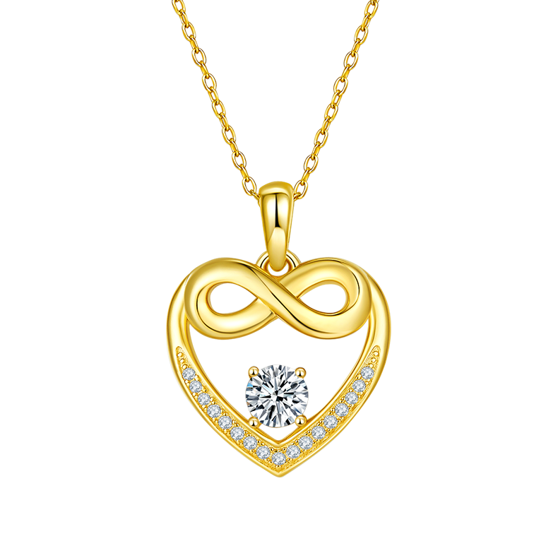 Diamond Heart Pendant Necklace-Love Series 4