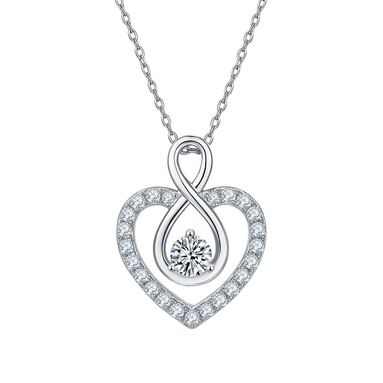 Diamond Heart Pendant Necklace-love series2