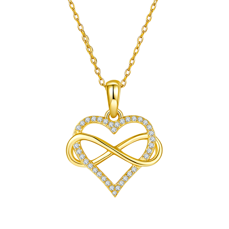 Diamond Heart Pendant Necklace-love series3