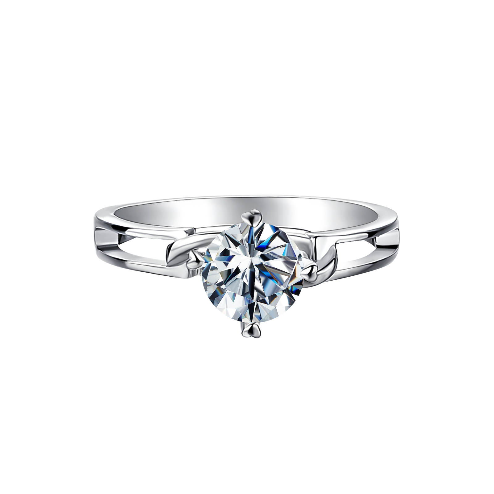 Four-Prong Lab-Grown Diamond Solitaire Ring