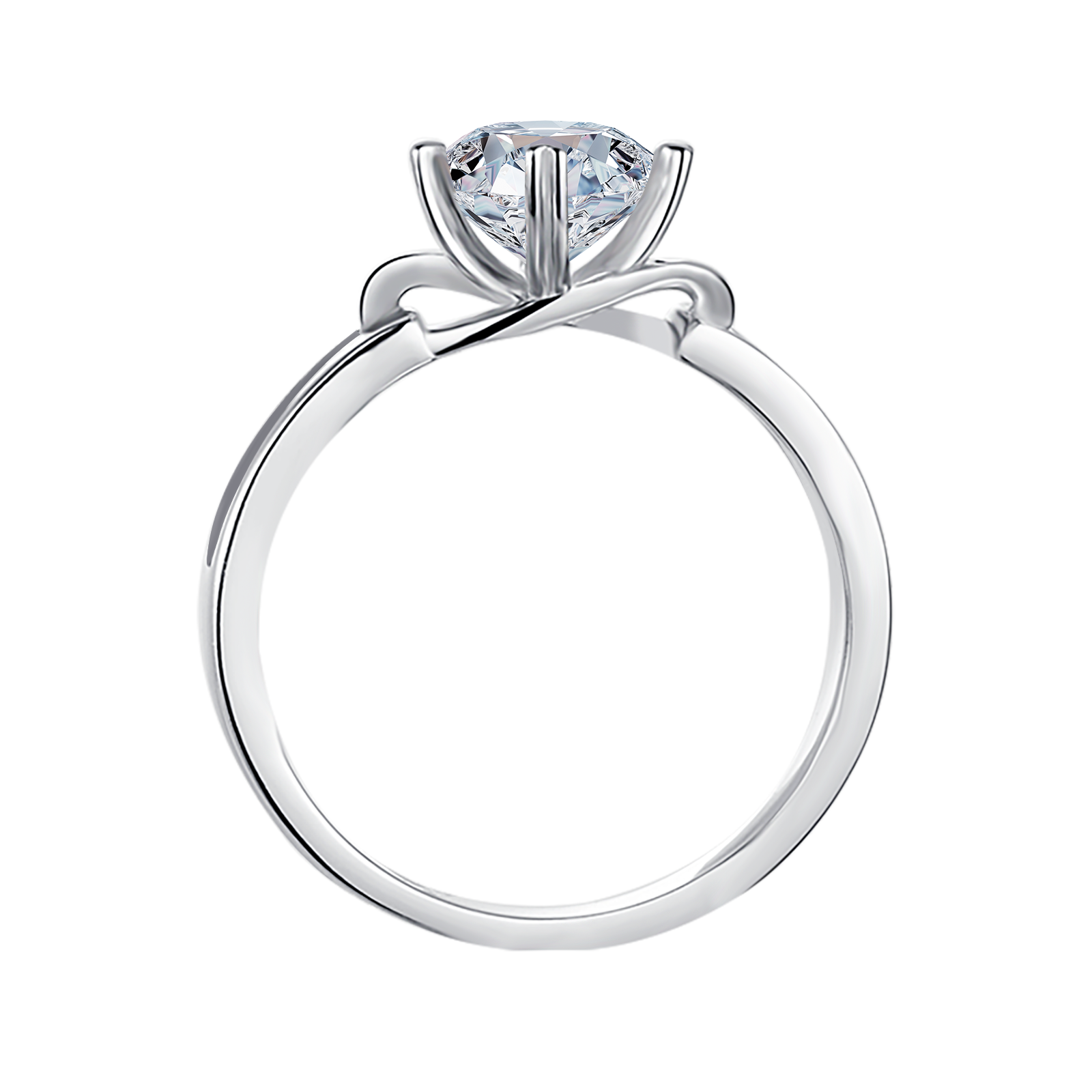 Four-Prong Lab-Grown Diamond Solitaire Ring