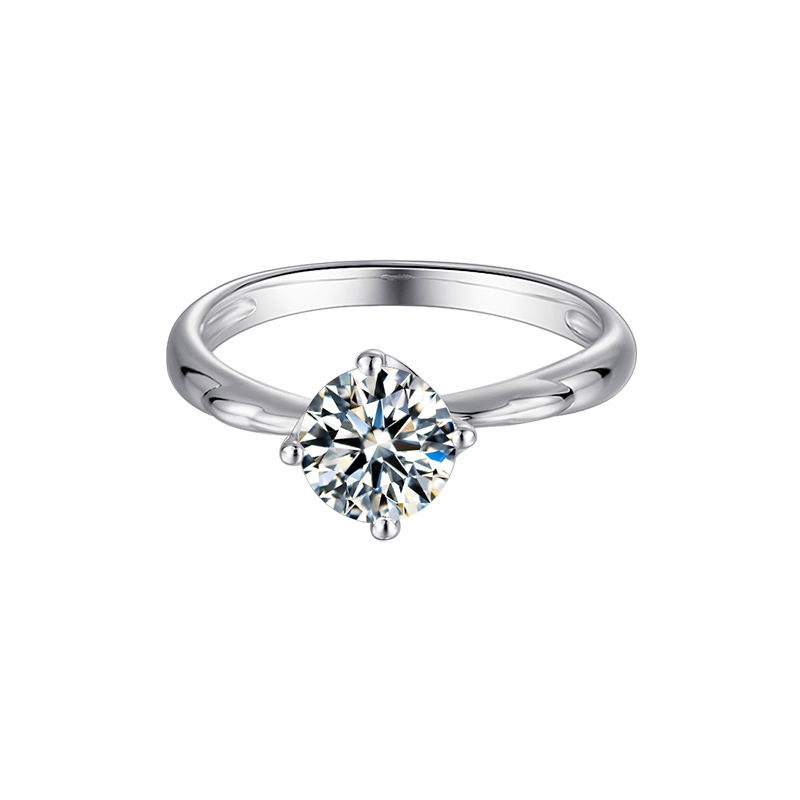 Four-Prong Round Lab-Grown Diamond Solitaire Ring