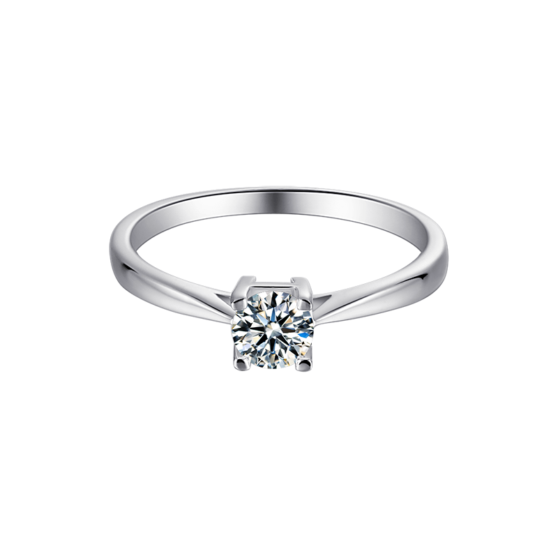 Four Prong Round Lab Diamond Solitaire Ring