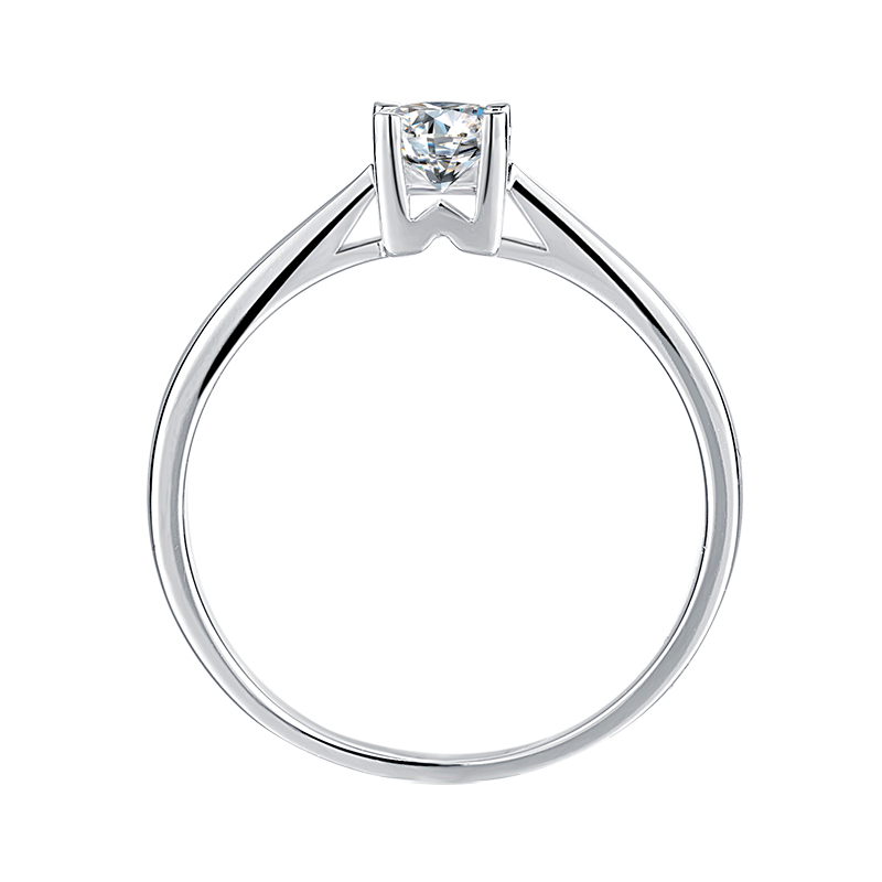 Four Prong Round Lab Diamond Solitaire Ring