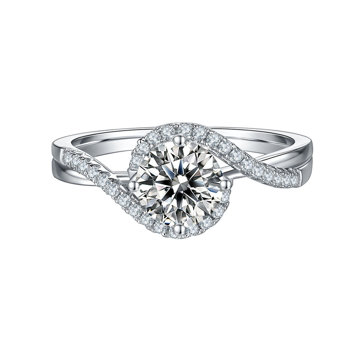 Four Prong Round Lab Diamond Vintage Ring