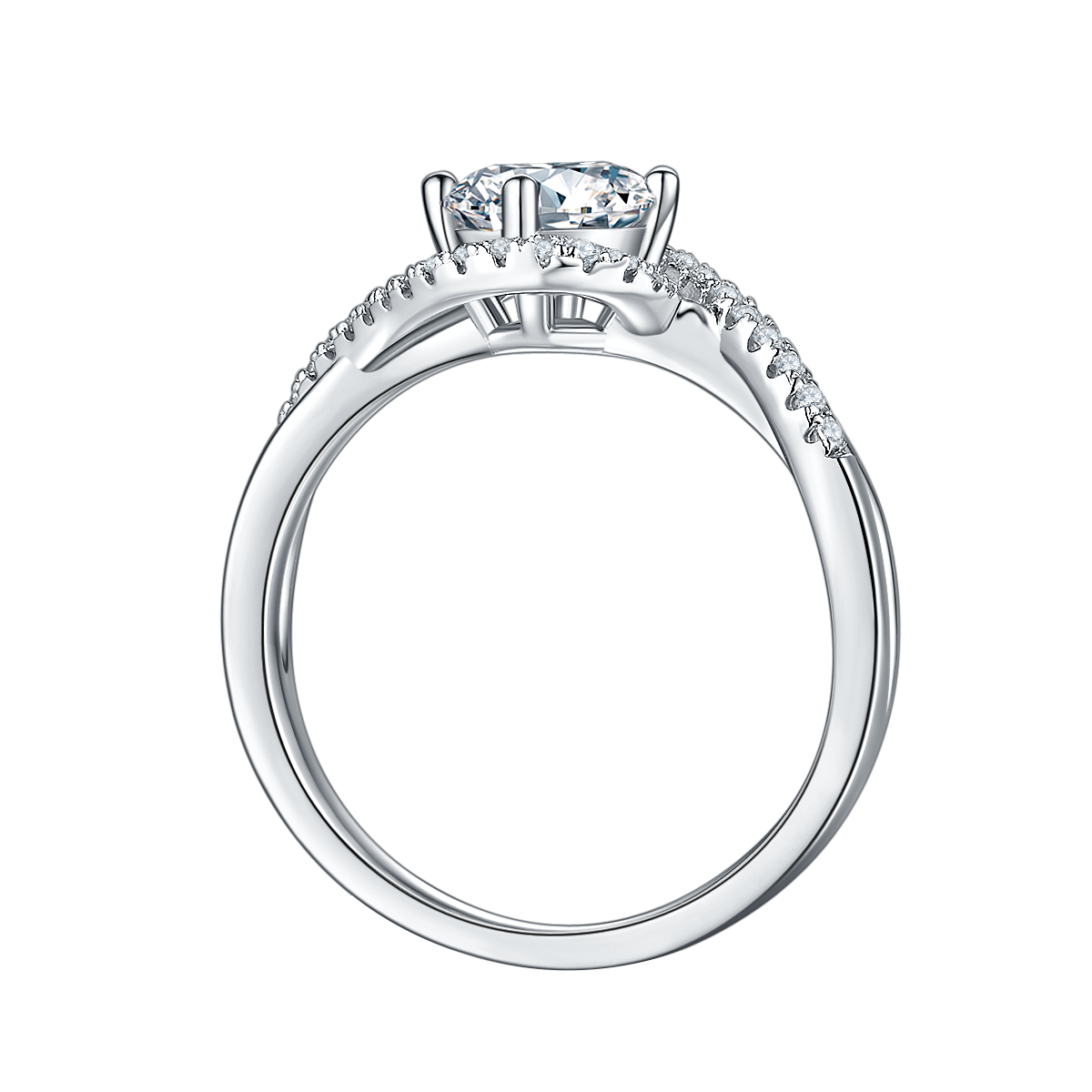 Four Prong Round Lab Diamond Vintage Ring