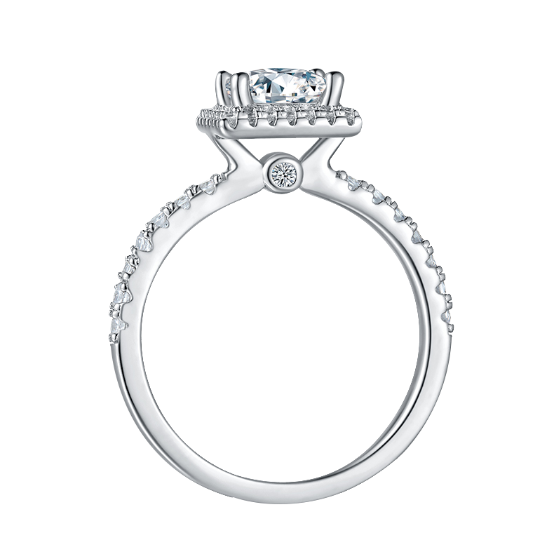 Halo Princess Cut Lab-Grown Diamond Engagement Ring