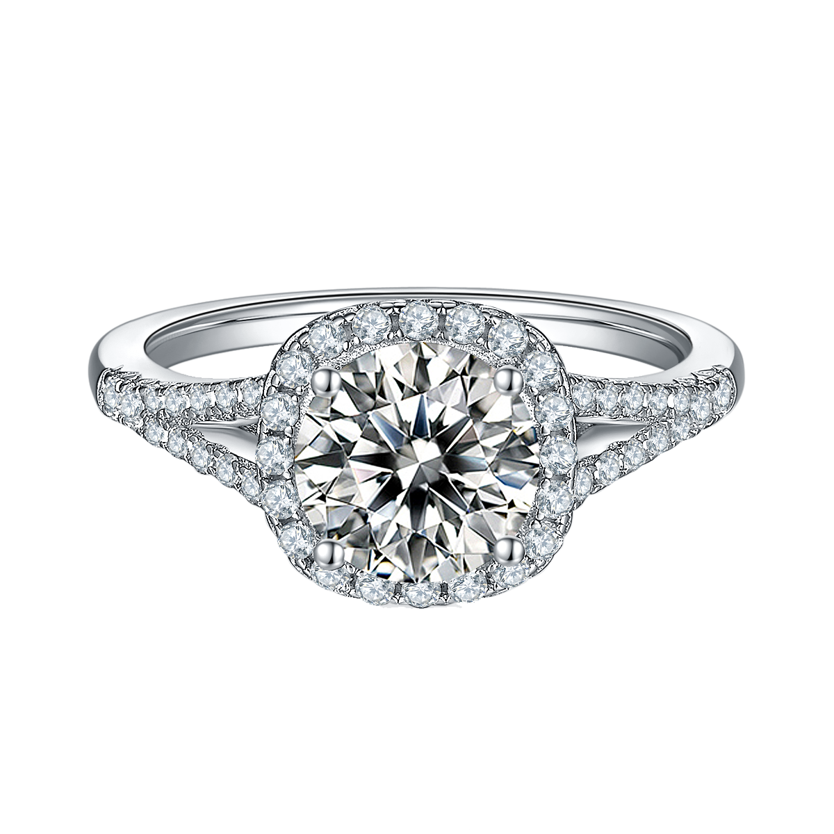 Halo Round Diamond Vintage Ring