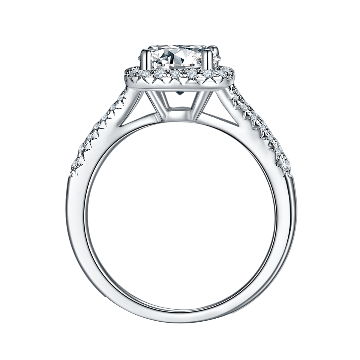 Halo Round Diamond Vintage Ring