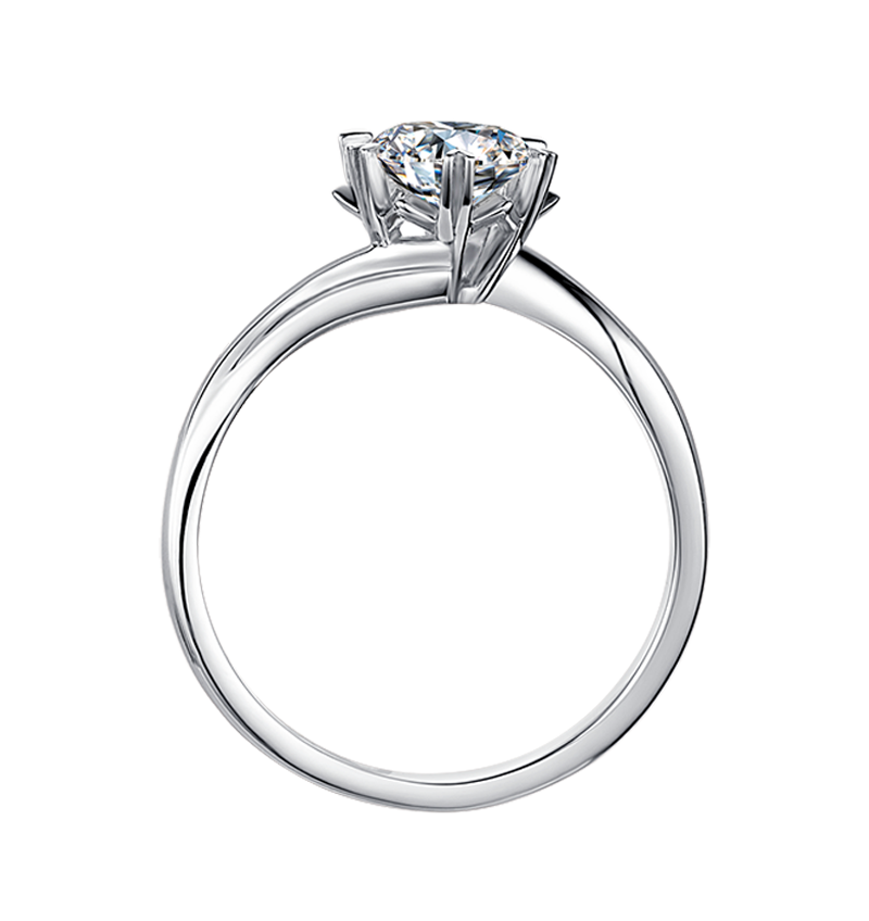 Six-Prong Round Lab-Grown Diamond Solitaire Ring - Vow Collection 8