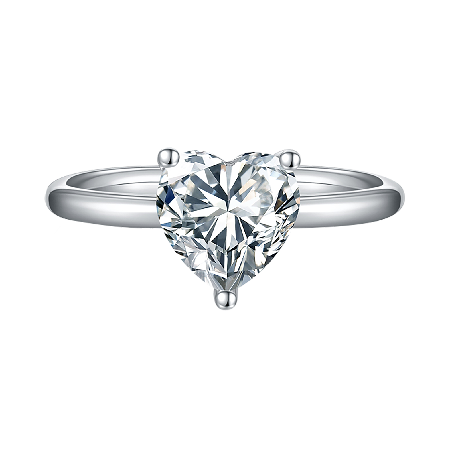 Heart Lab Grown Diamond 14K Gold Solitaire Ring