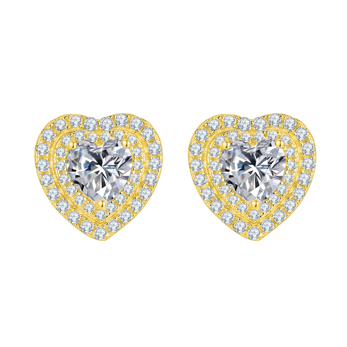 Heart Lab Grown Diamond Stud Earrings