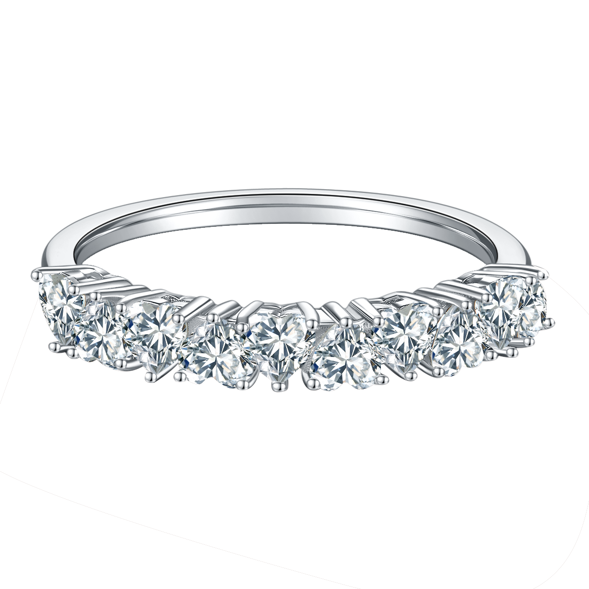 Heart Shape Lab Diamond Anniversary Band