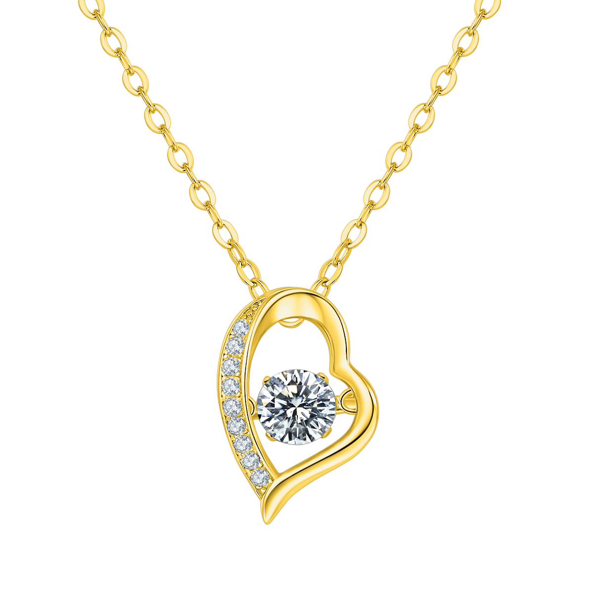 Heart Shape Pendant Diamond Necklace