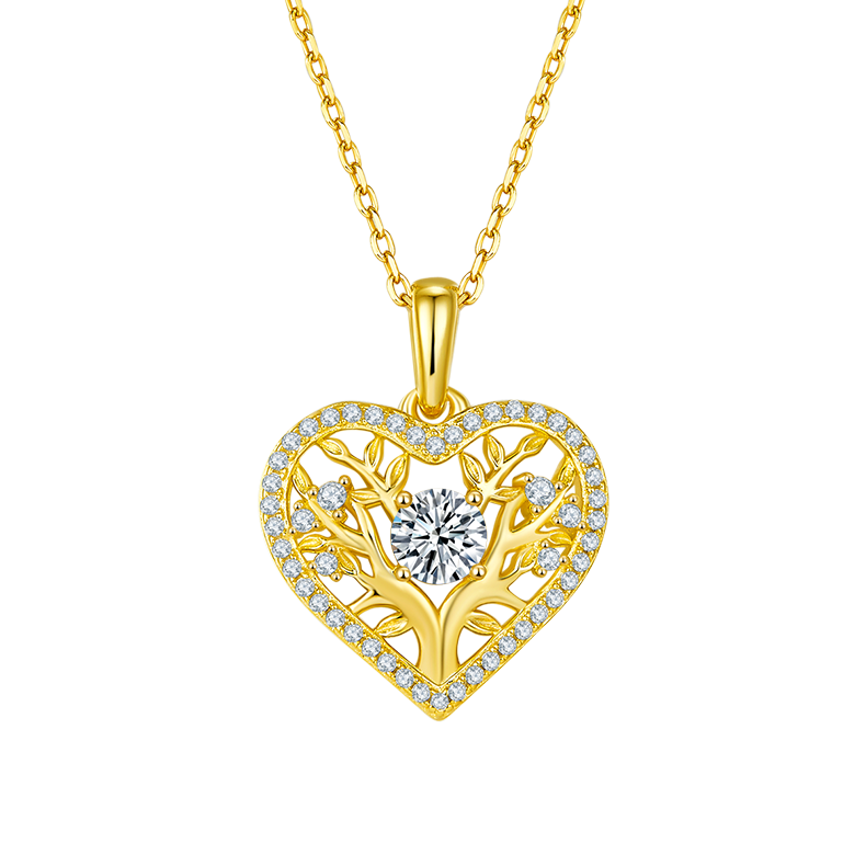 Heart Shape Pendant Diamond Necklace-Love Series 10