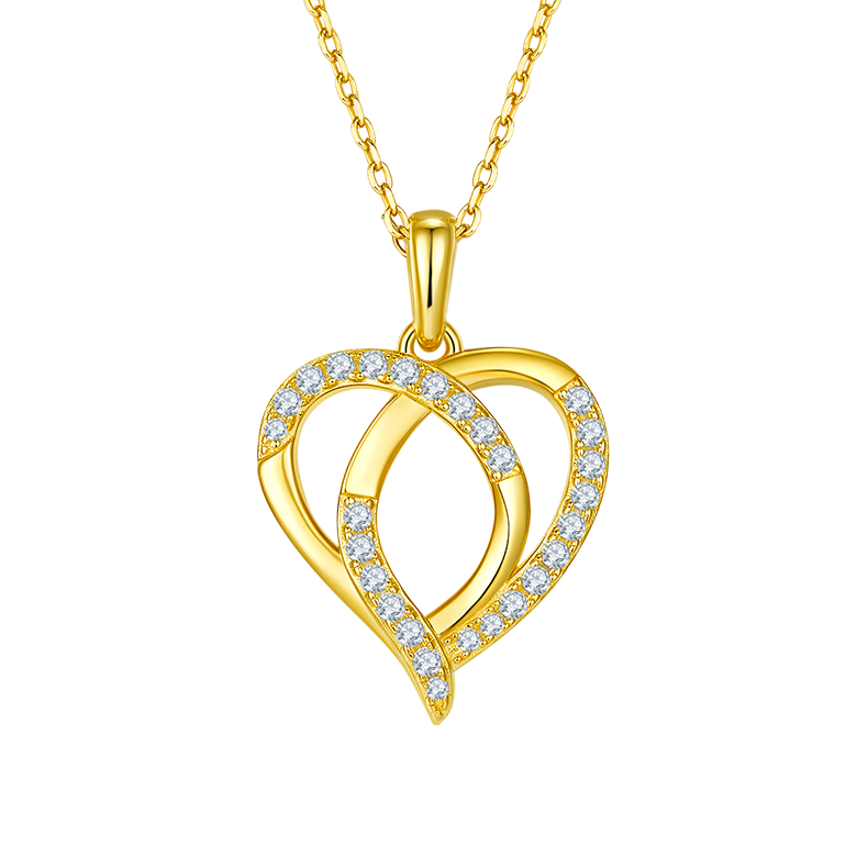 Heart Shape Pendant Diamond Necklace-Love Series 13