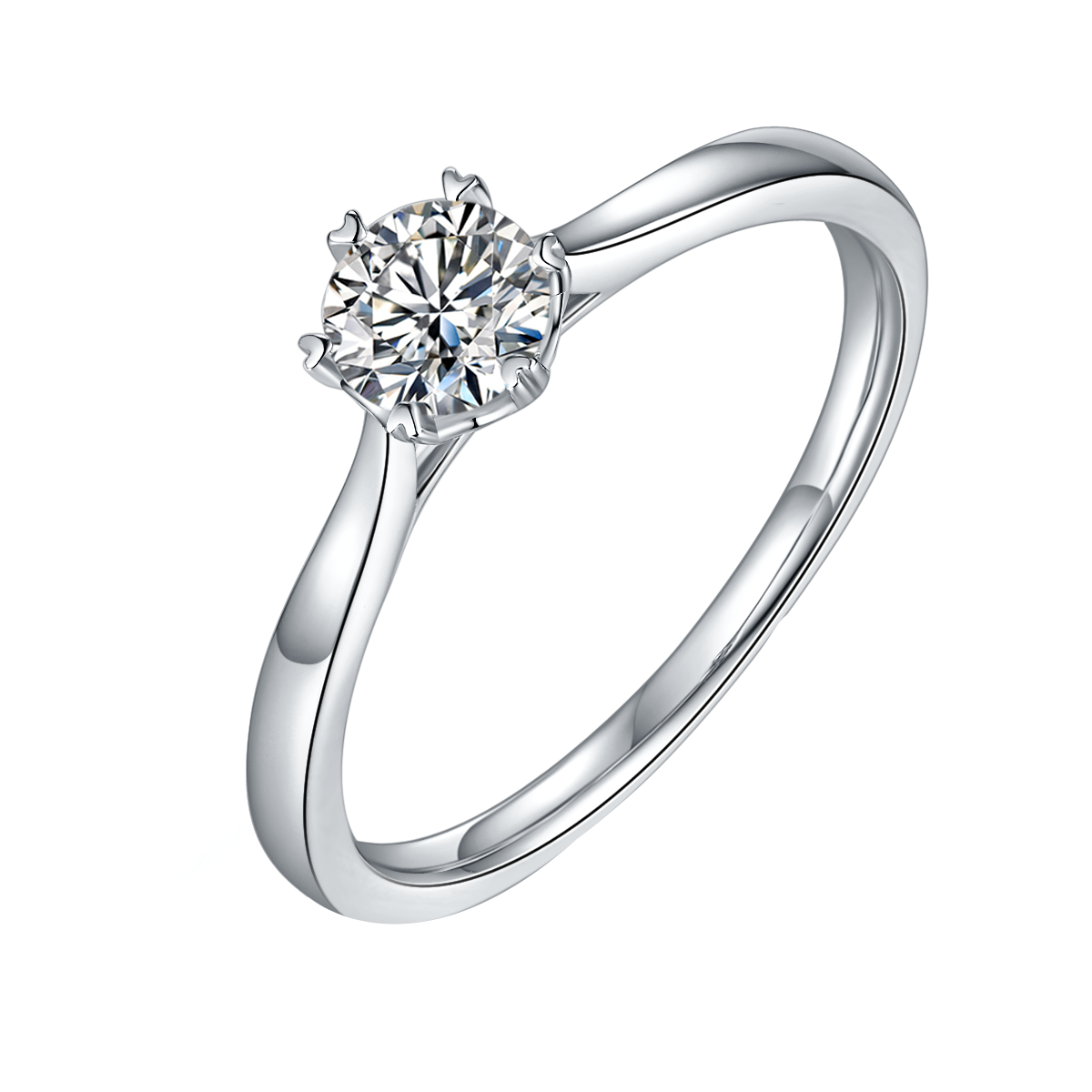 Six-Prong Round Lab-Grown Diamond Solitaire Ring - Vow Series 1