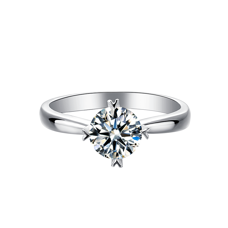 Four-Prong Round Lab-Grown Diamond Solitaire Engagement Ring - Vow Series 7