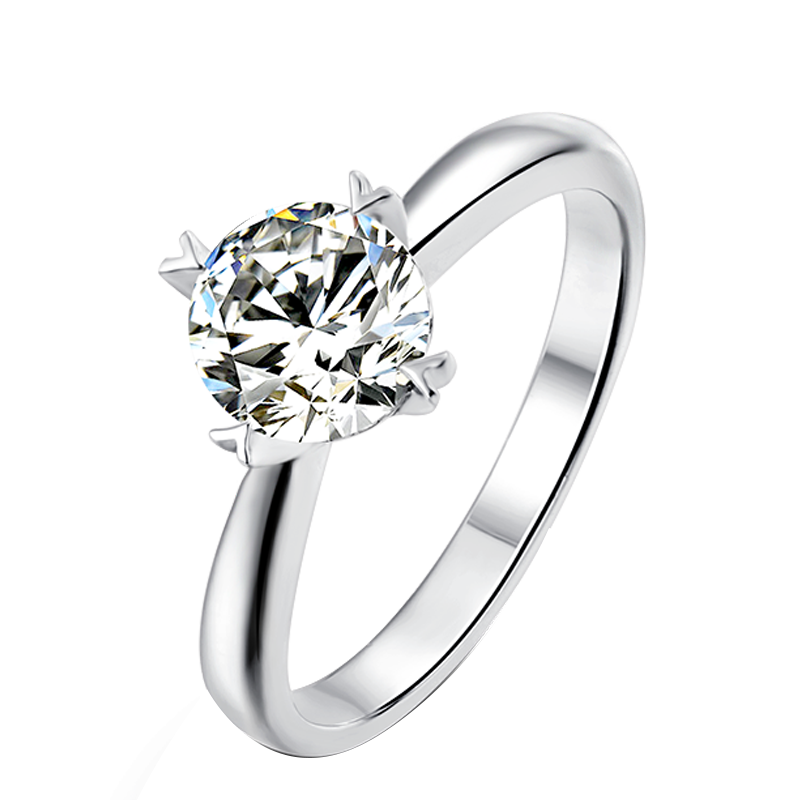 Four-Prong Round Lab-Grown Diamond Solitaire Engagement Ring - Vow Series 7