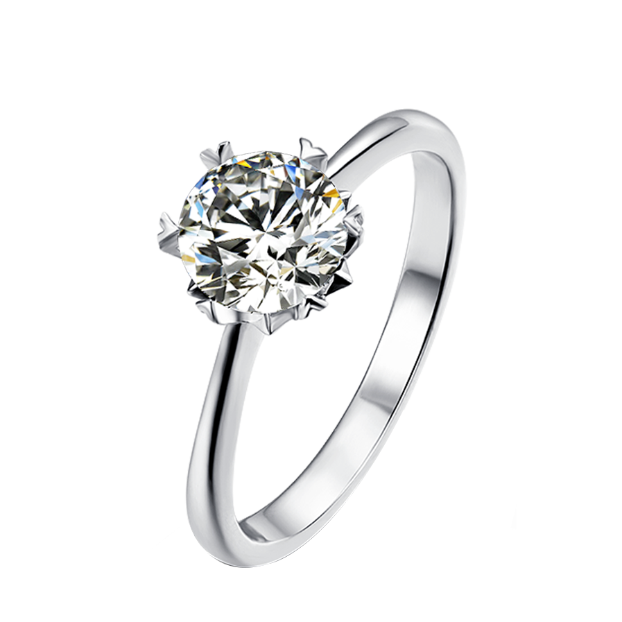 Round Lab-Grown Diamond Six-Prong Solitaire Engagement Ring - Vow Collection 4