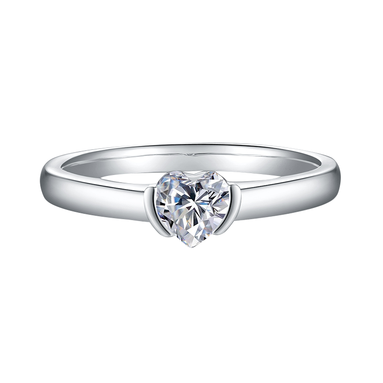 Heart Shape lab-grown diamond Solitaire Ring