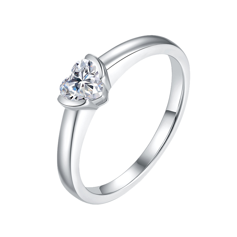 Heart Shape lab-grown diamond Solitaire Ring