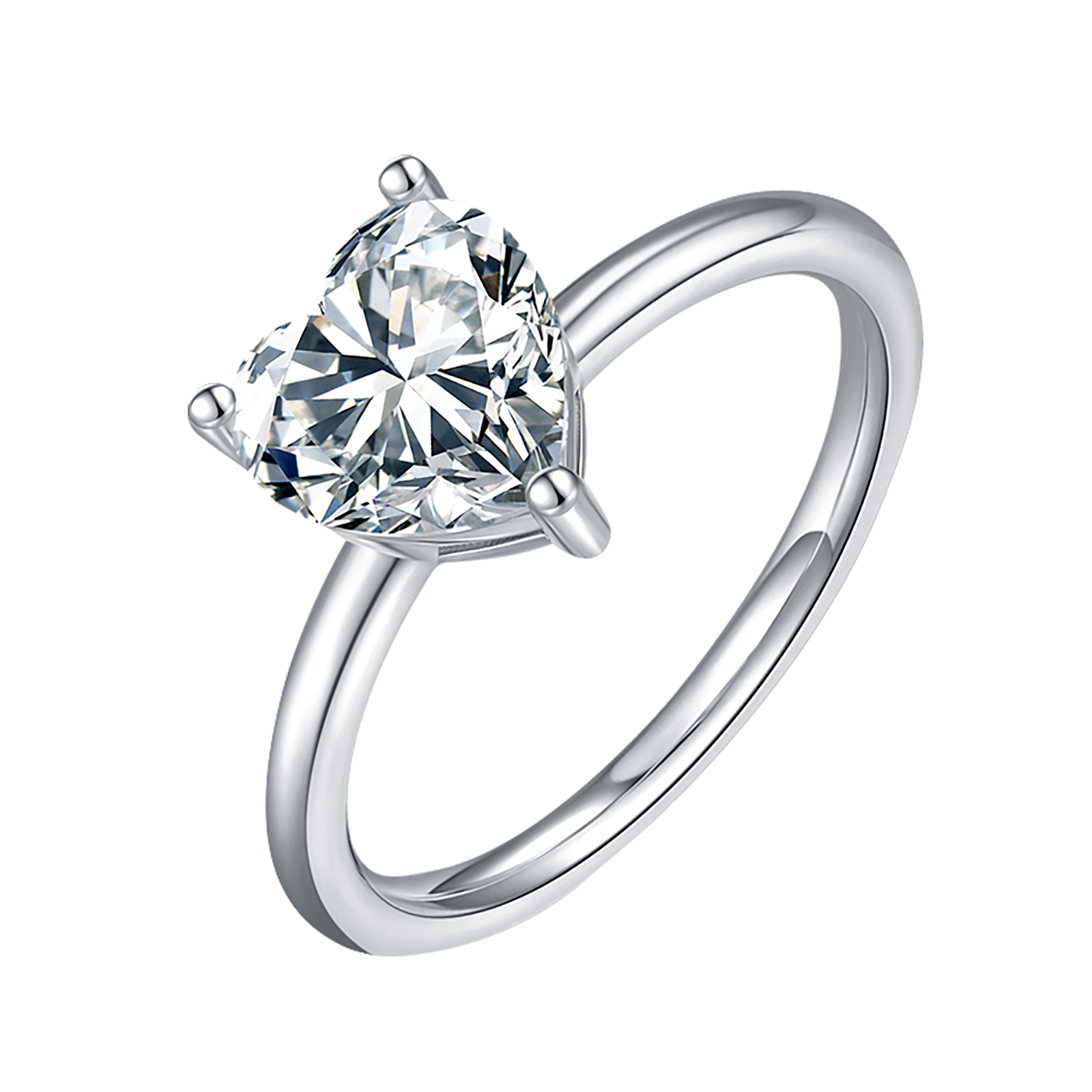 Heart Lab Grown Diamond 14K Gold Solitaire Ring