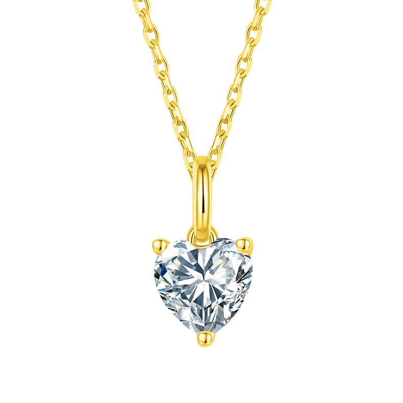 Heart shaped Lab Grown Diamond necklace