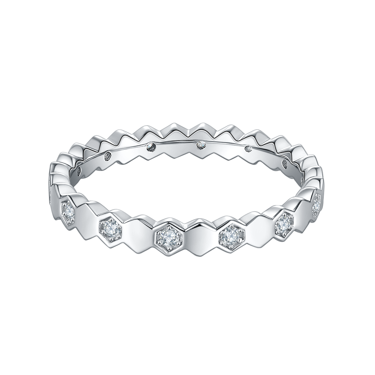 Honeycomb Lab Diamond Eternity Ring