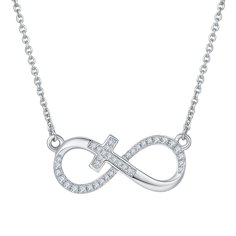 Infinity Cross Pendant Diamond Necklace-series1