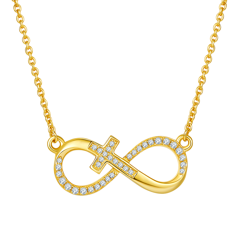 Infinity Cross Pendant Diamond Necklace-series1