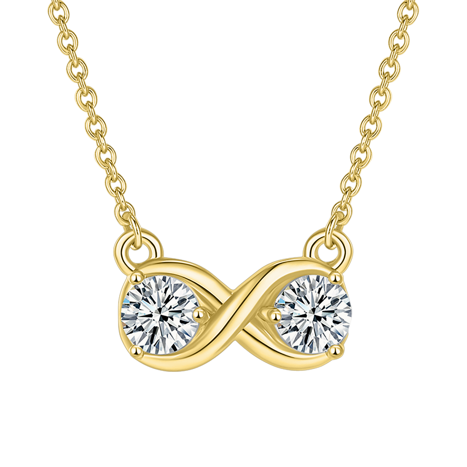 Infinity Sign Lab Grown Diamond 14K Gold Pendant  Necklace-Series 4