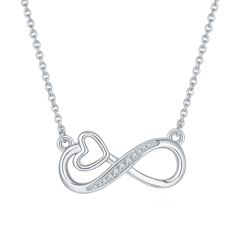 Infinity Sign Pendant Diamond Necklace-Series 2