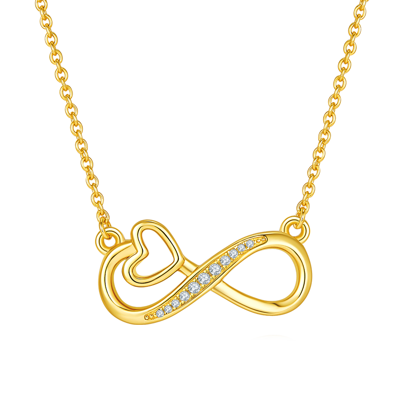 Infinity Sign Pendant Diamond Necklace-Series 2