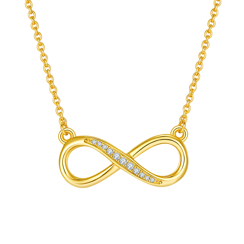 Infinity Sign Pendant Diamond Necklace-Series 3