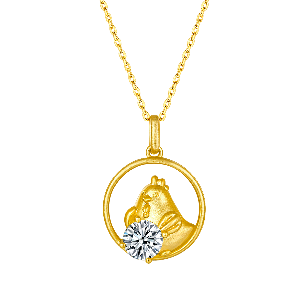 Lab Grown Diamond Chick Pendant Necklace