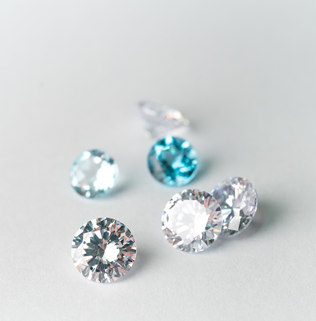 Six lab-grown loose diamonds