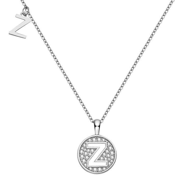 Letter Z Diamond Pendant Necklace