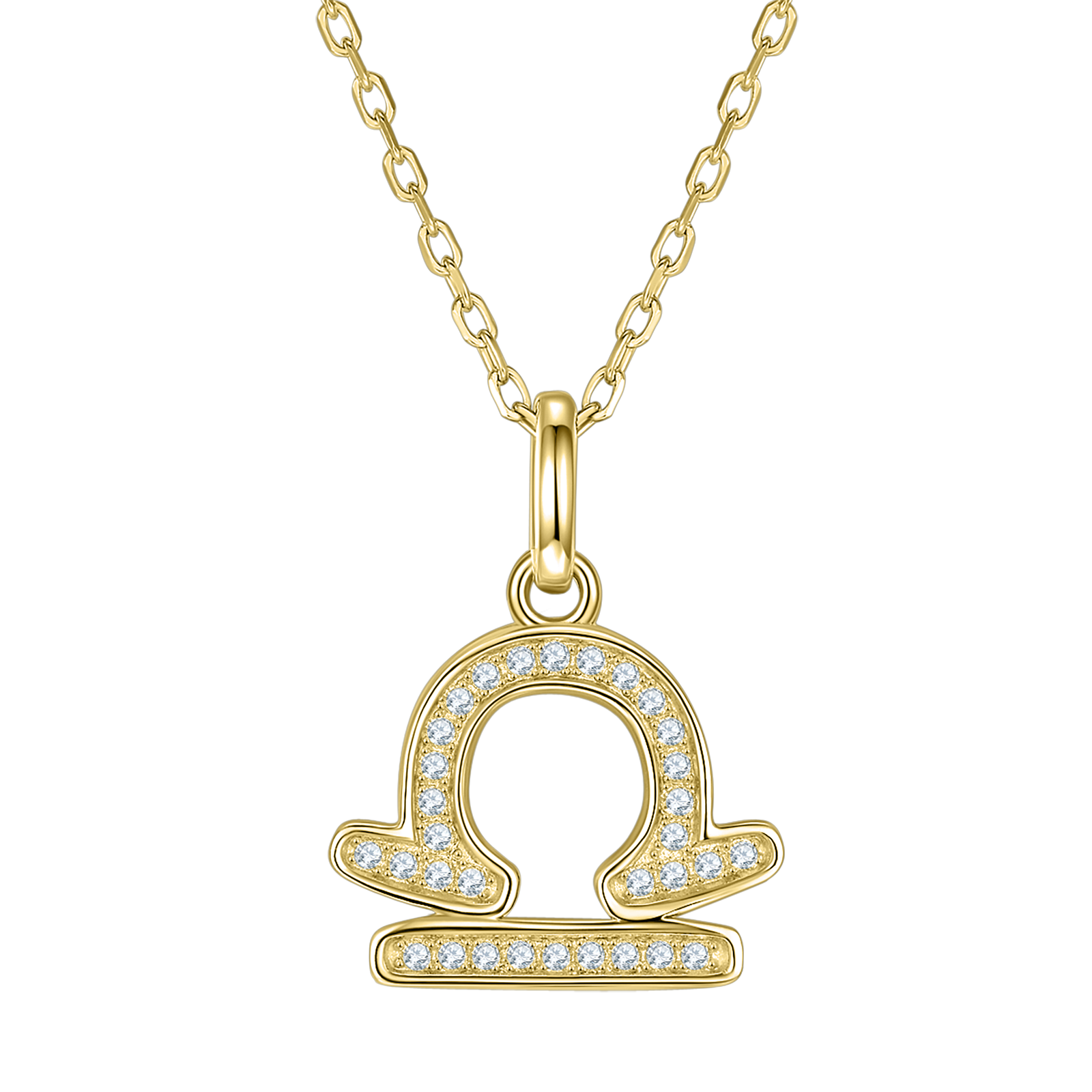 Libra Lab Grown Diamond 14K Gold Pendant Necklace