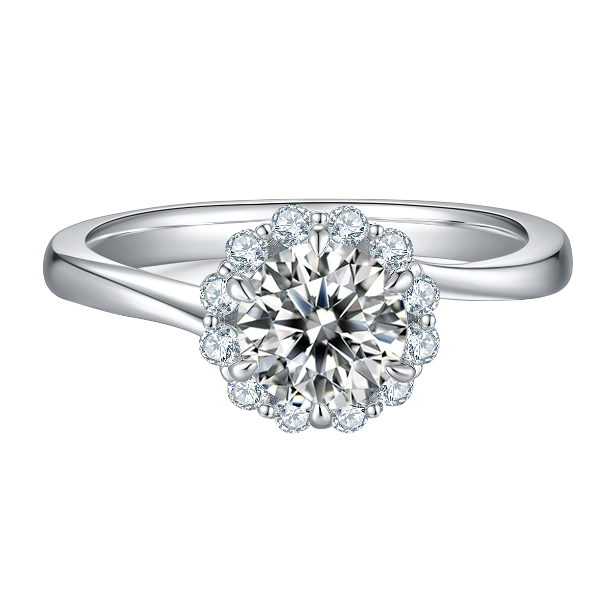 Love Fire Round Lab-Grown Diamond Vintage Style Engagement Ring