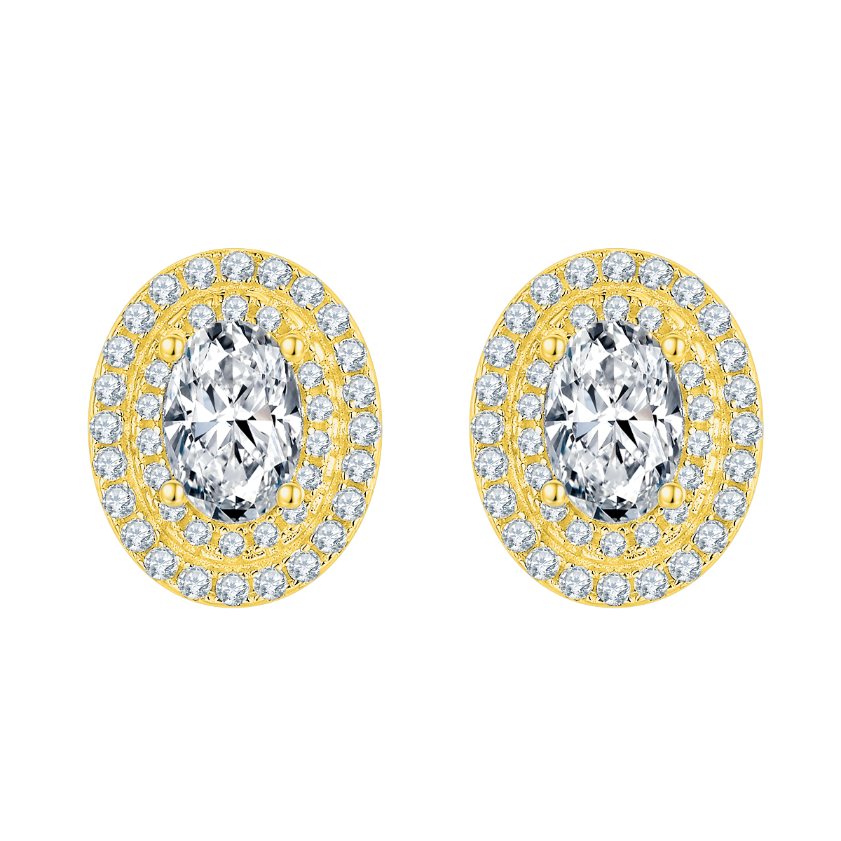 Oval Lab Grown Diamond Stud Earrings