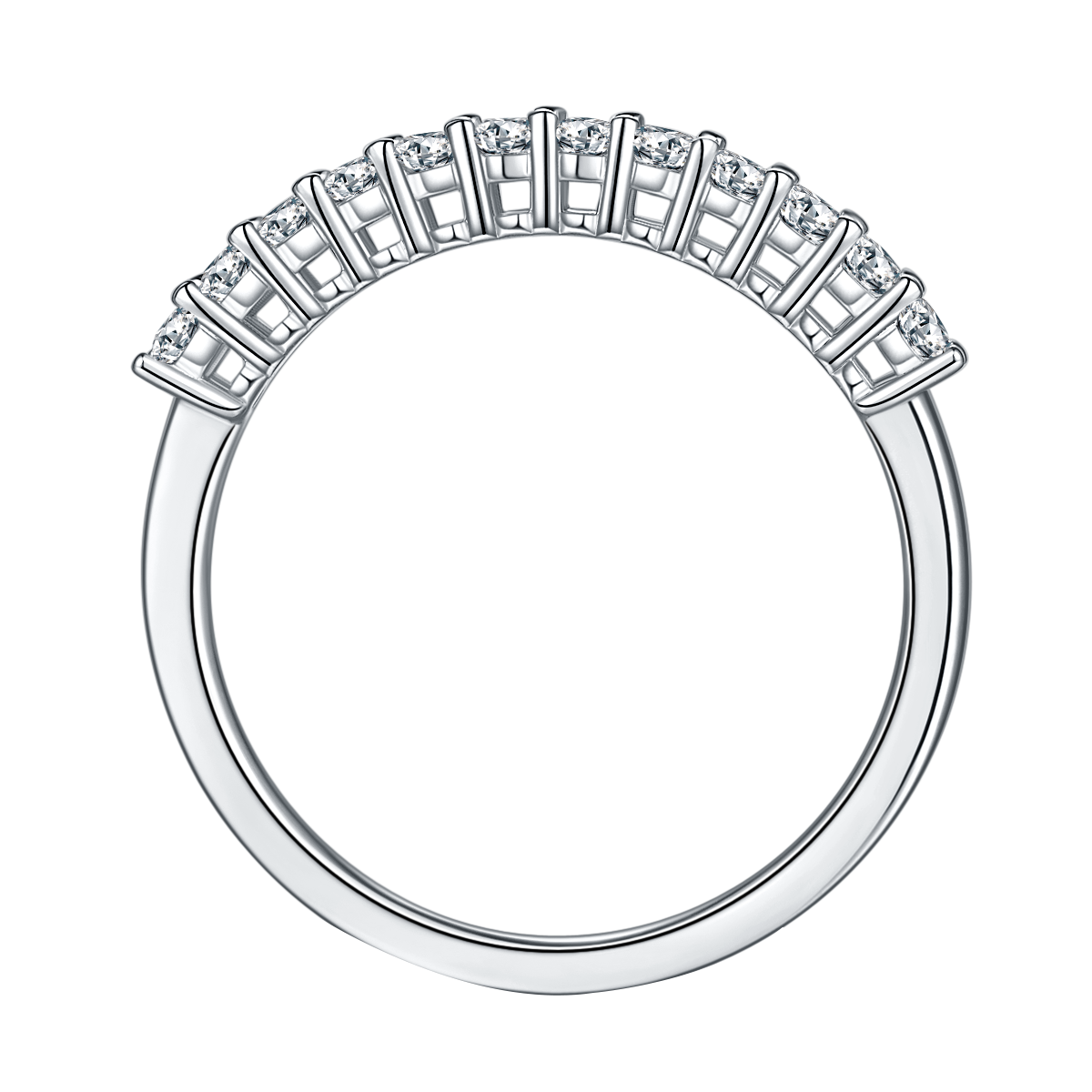 Oval Shape Lab Diamond Anniversary Band